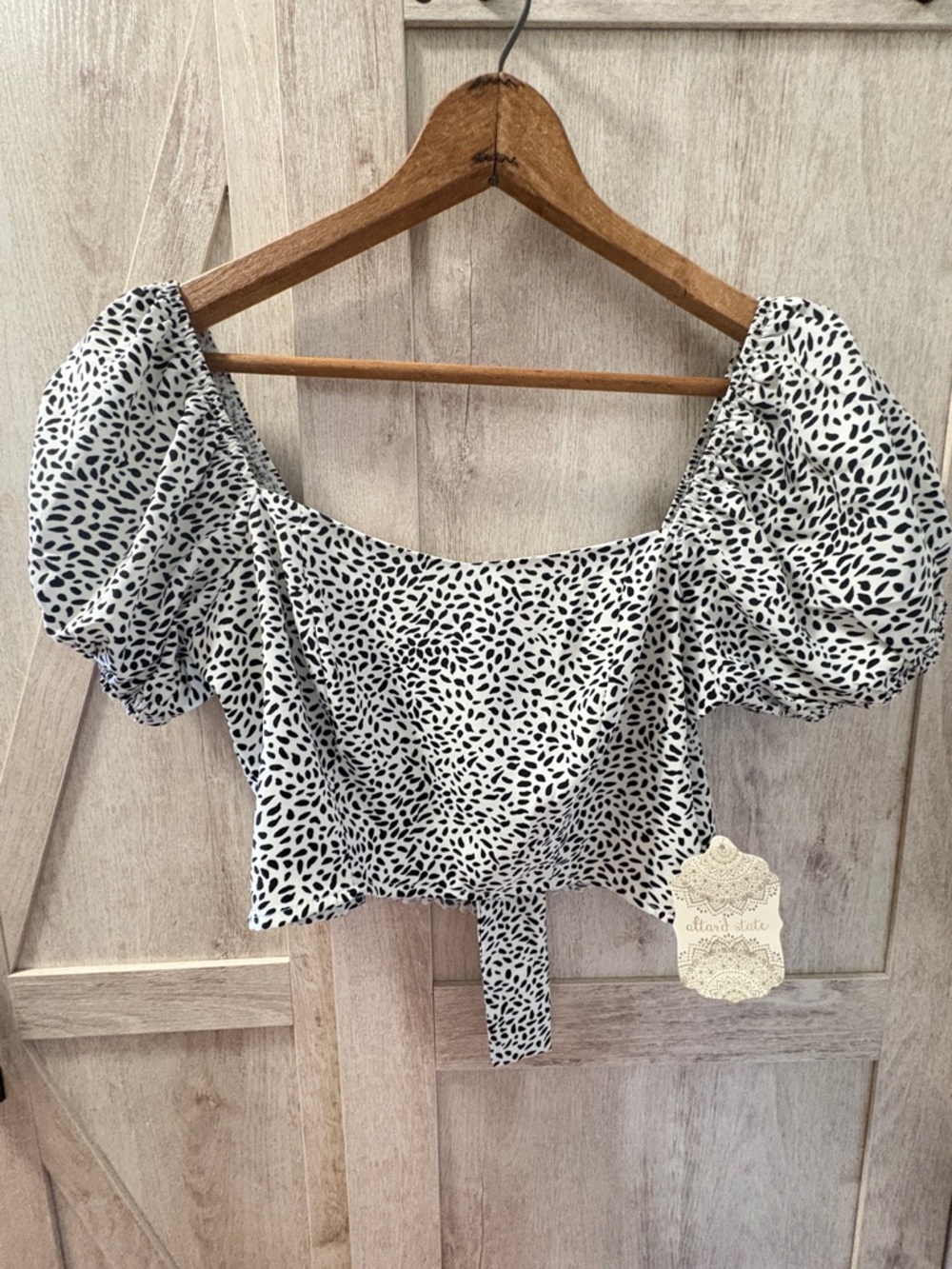 Altar’d State Puff Sleeve Smocked Crop Top – NWT – Size S  Brand: Altar’d State